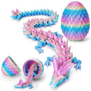 3D Printed Dragon with Surprise Egg,Surprise Dinosaur Eggs Fidget Toys for Kids, Birthdays, Halloween Christmas Decorations Gifts Indoor Outdoor for Girls Boys  (Random Candy)