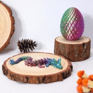 3D Printed Dragon with Surprise Egg,Surprise Dinosaur Eggs Fidget Toys for Kids, Birthdays, Halloween Christmas Decorations Gifts Indoor Outdoor for Girls Boys  (Yellow&Green)